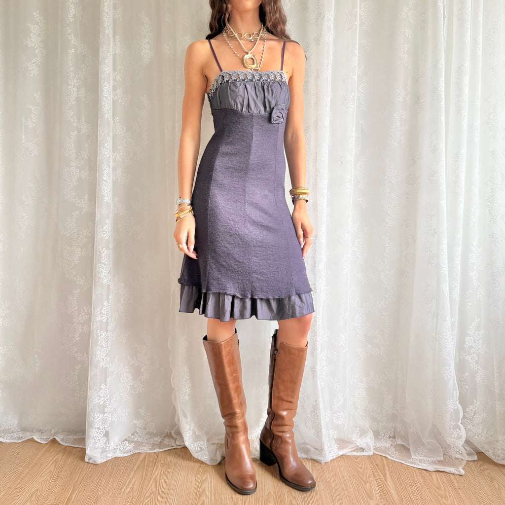 Mohair Knit Midi Dress - Size M