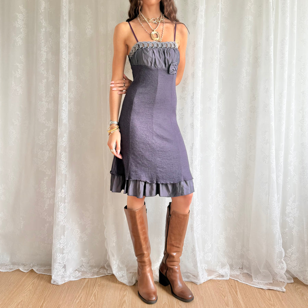 Mohair Knit Midi Dress - Size M