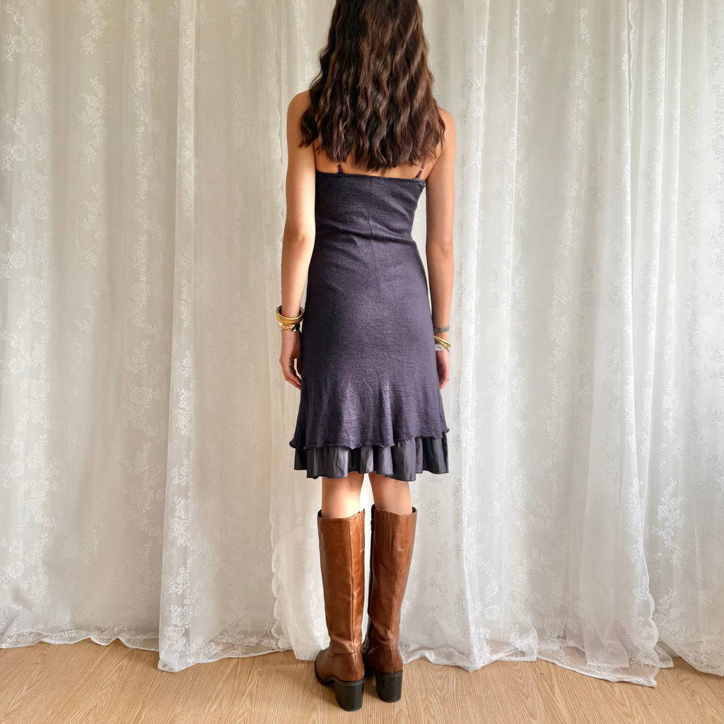 Mohair Knit Midi Dress - Size M
