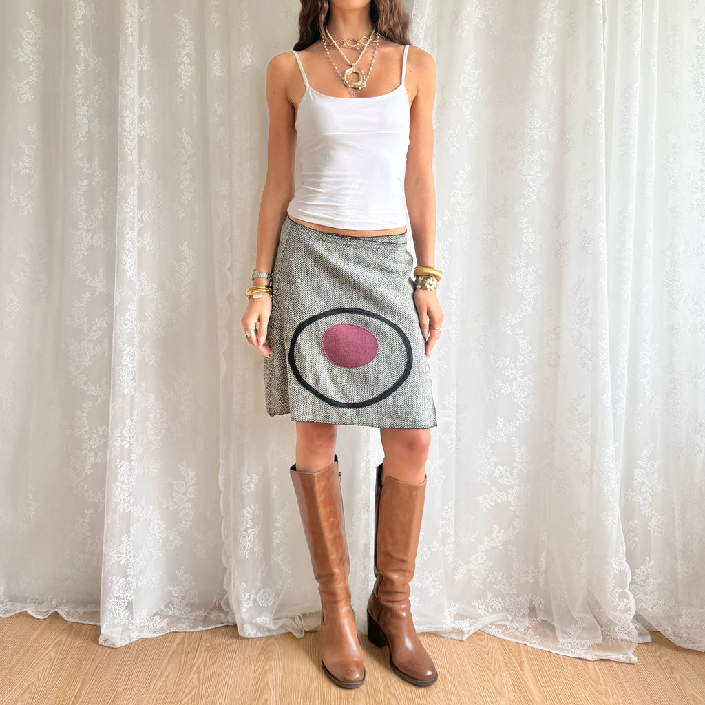 Graphic Wrap Midi Skirt - Size S