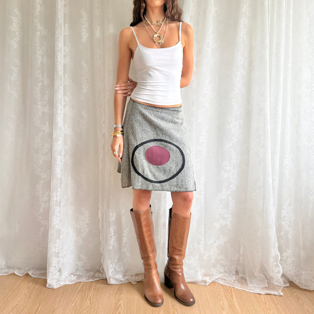 Graphic Wrap Midi Skirt - Size S