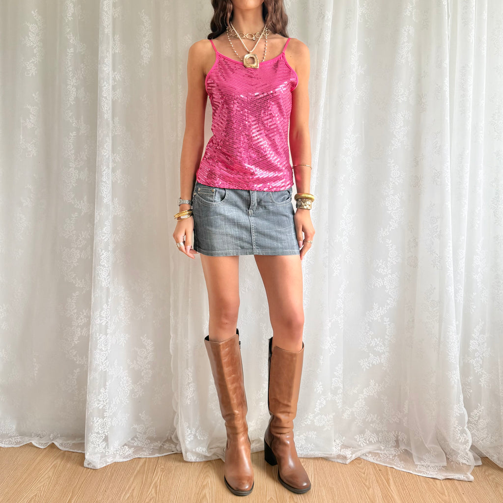 Denim Mini Skirt - Size M