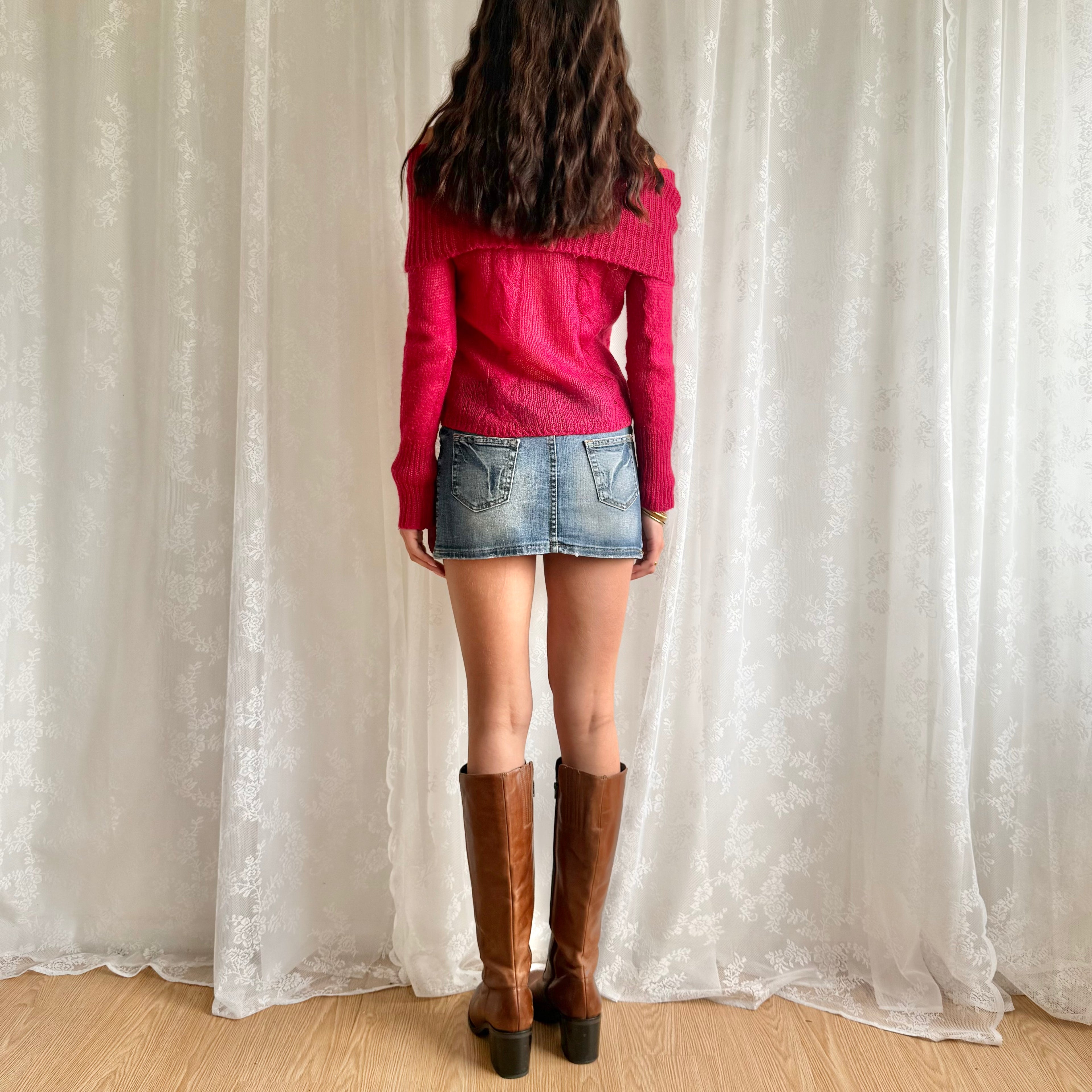 Denim Mini Skirt - Size S