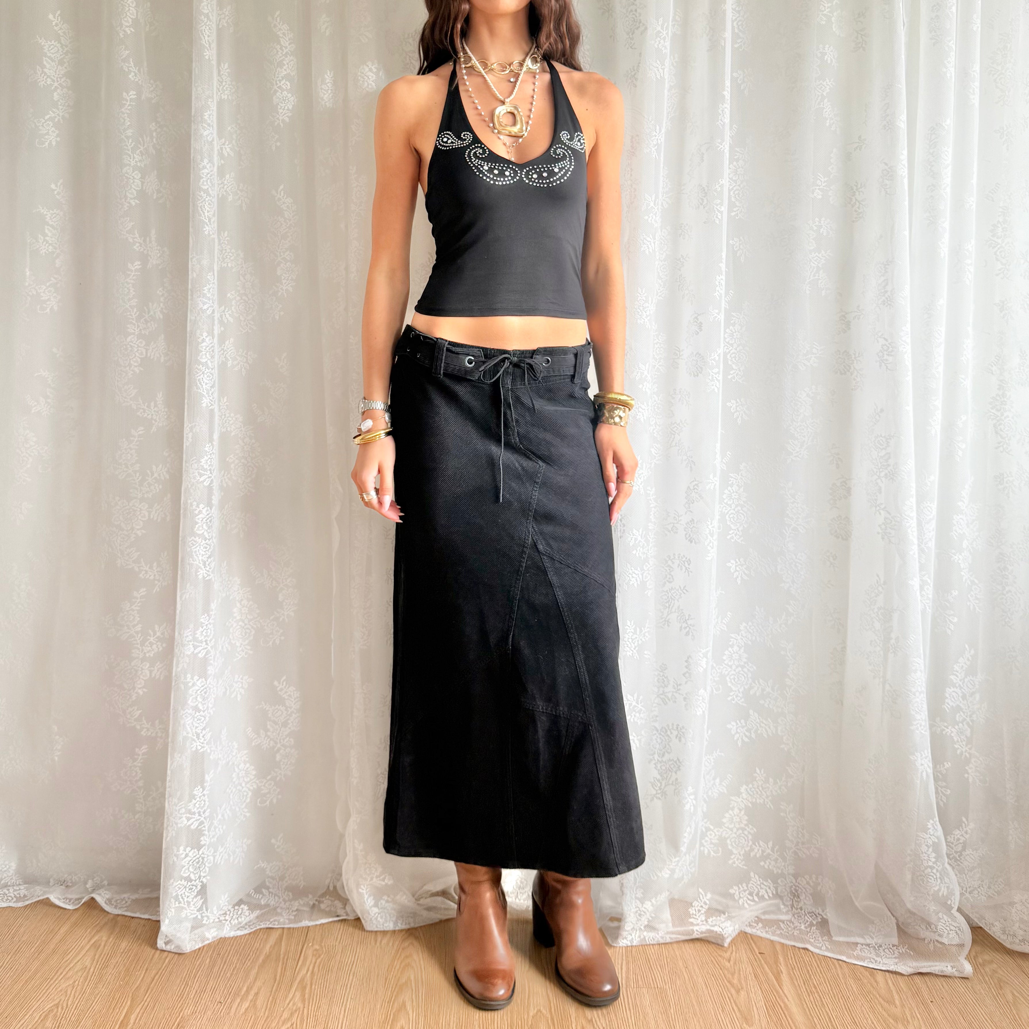 Corduroy Midi Skirt - Size L