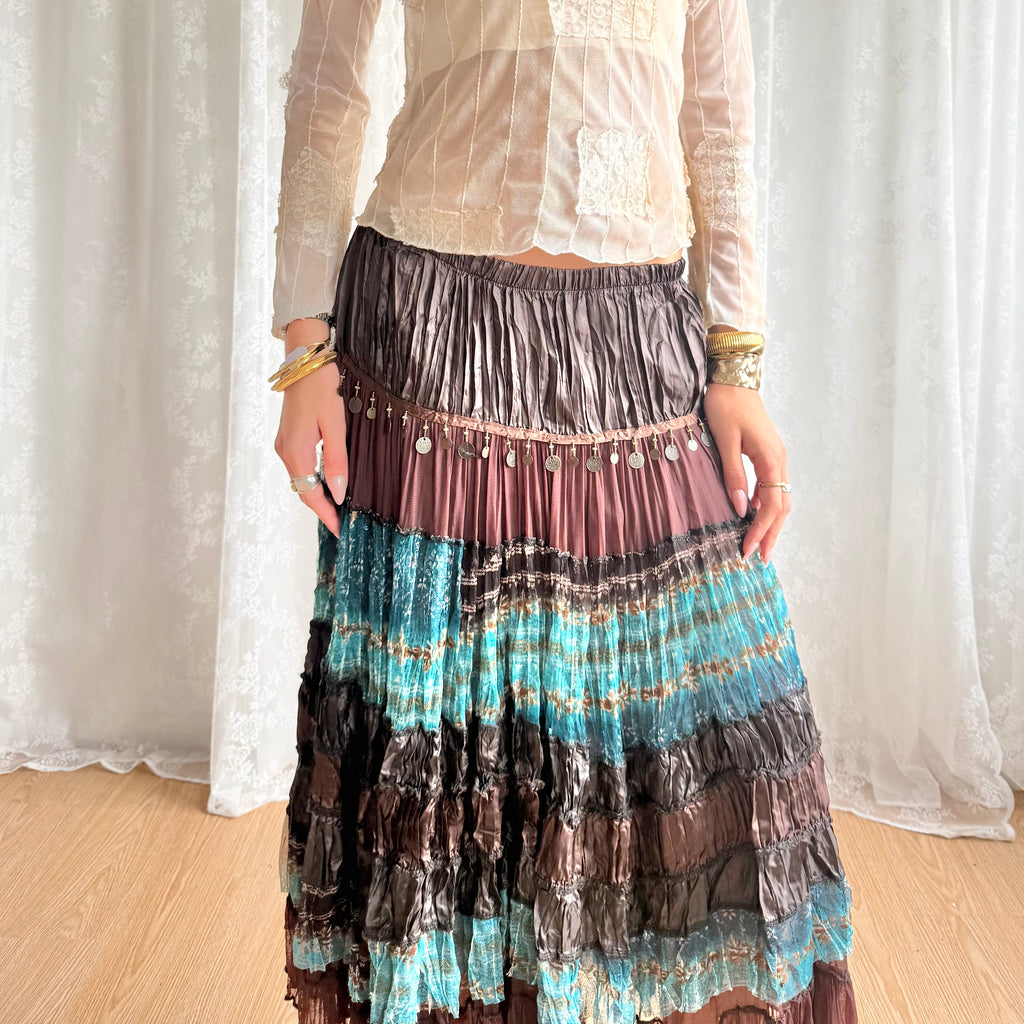 Tiered Midi Skirt - Size M