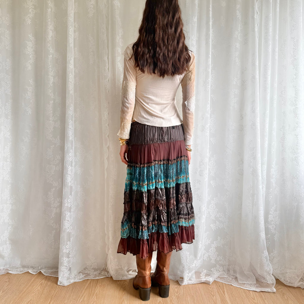 Tiered Midi Skirt - Size M