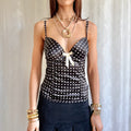 Polka Dot Corset Cami - Size M