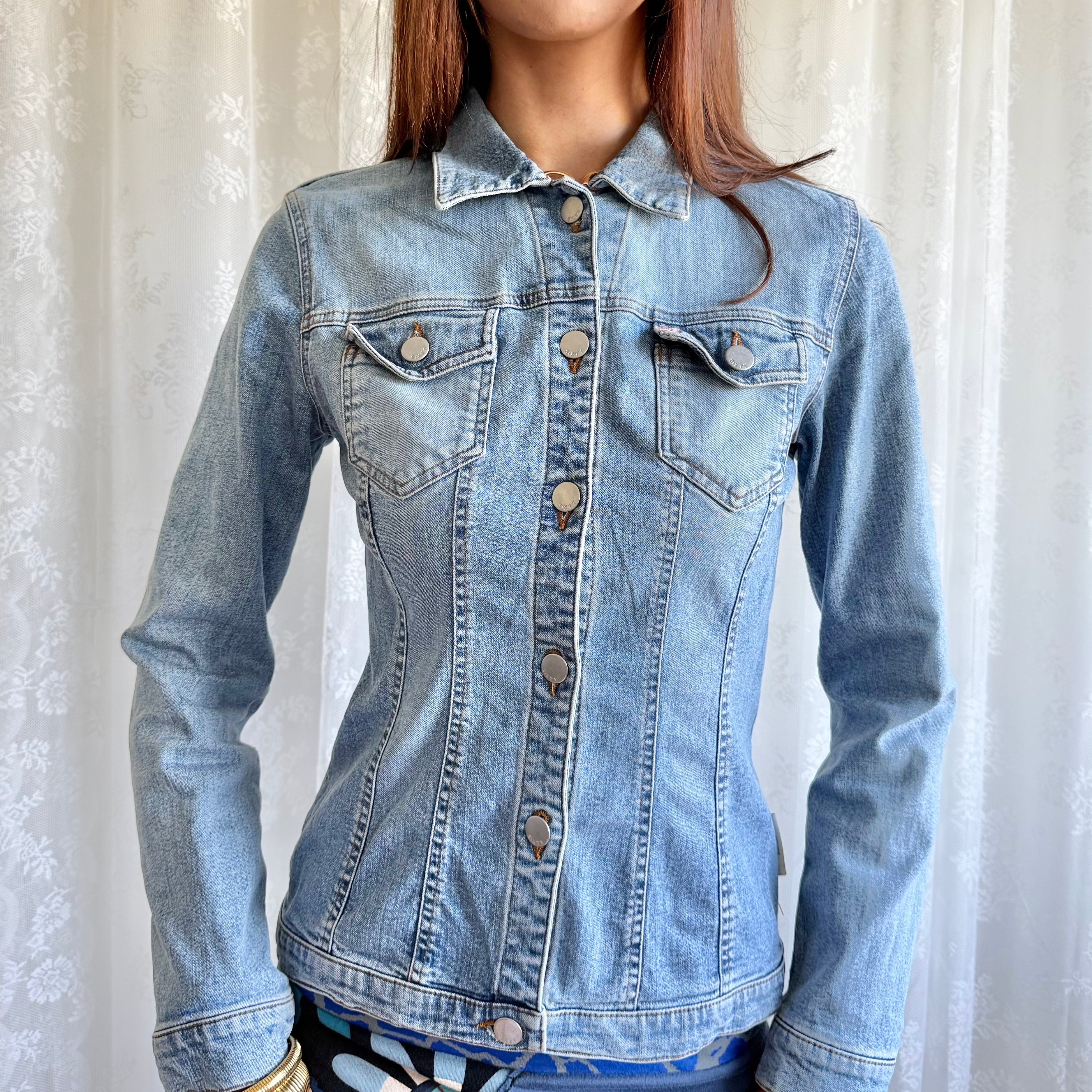 Miss Sixty Denim Button Jacket - Size S