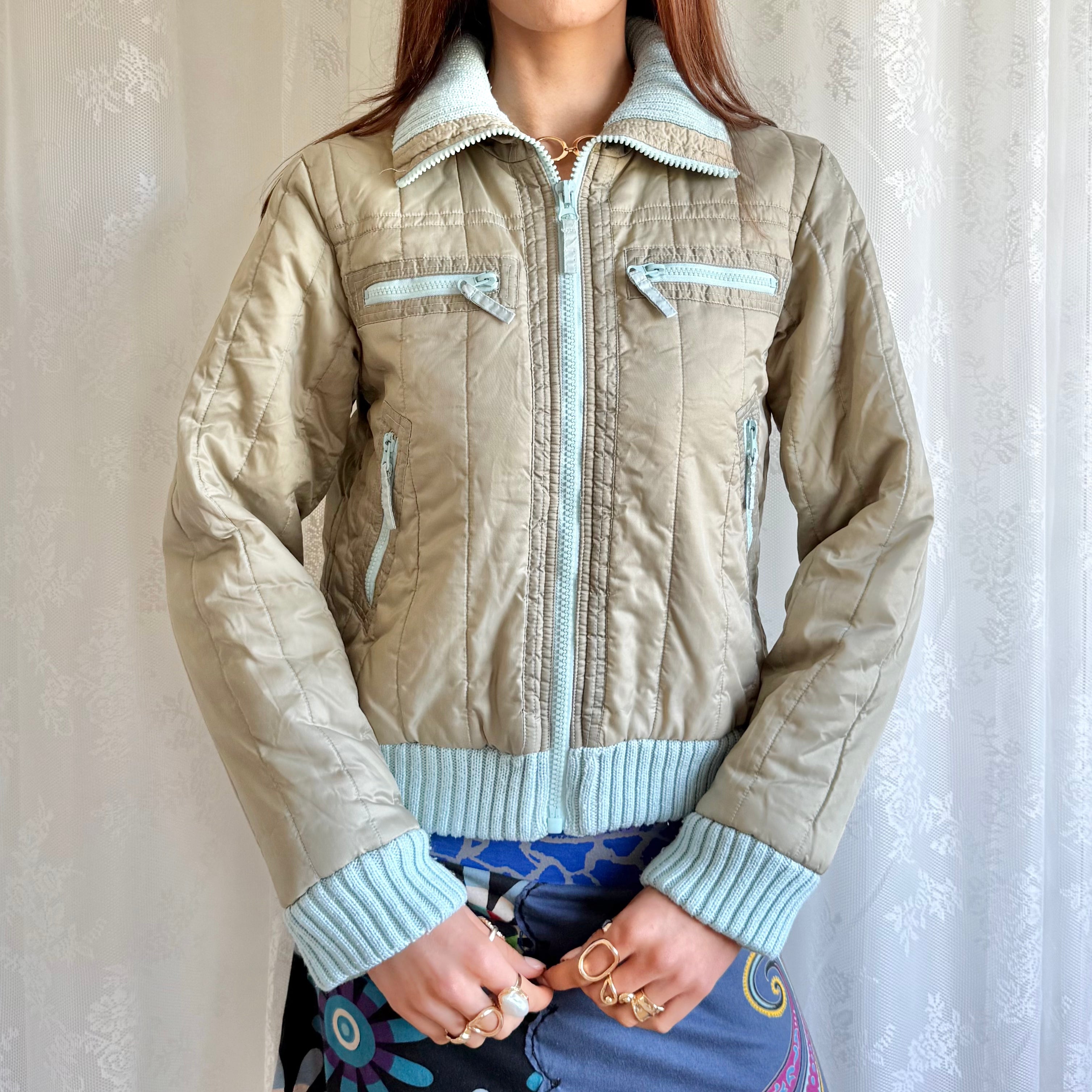 Zip Puffer Jacket - Size S