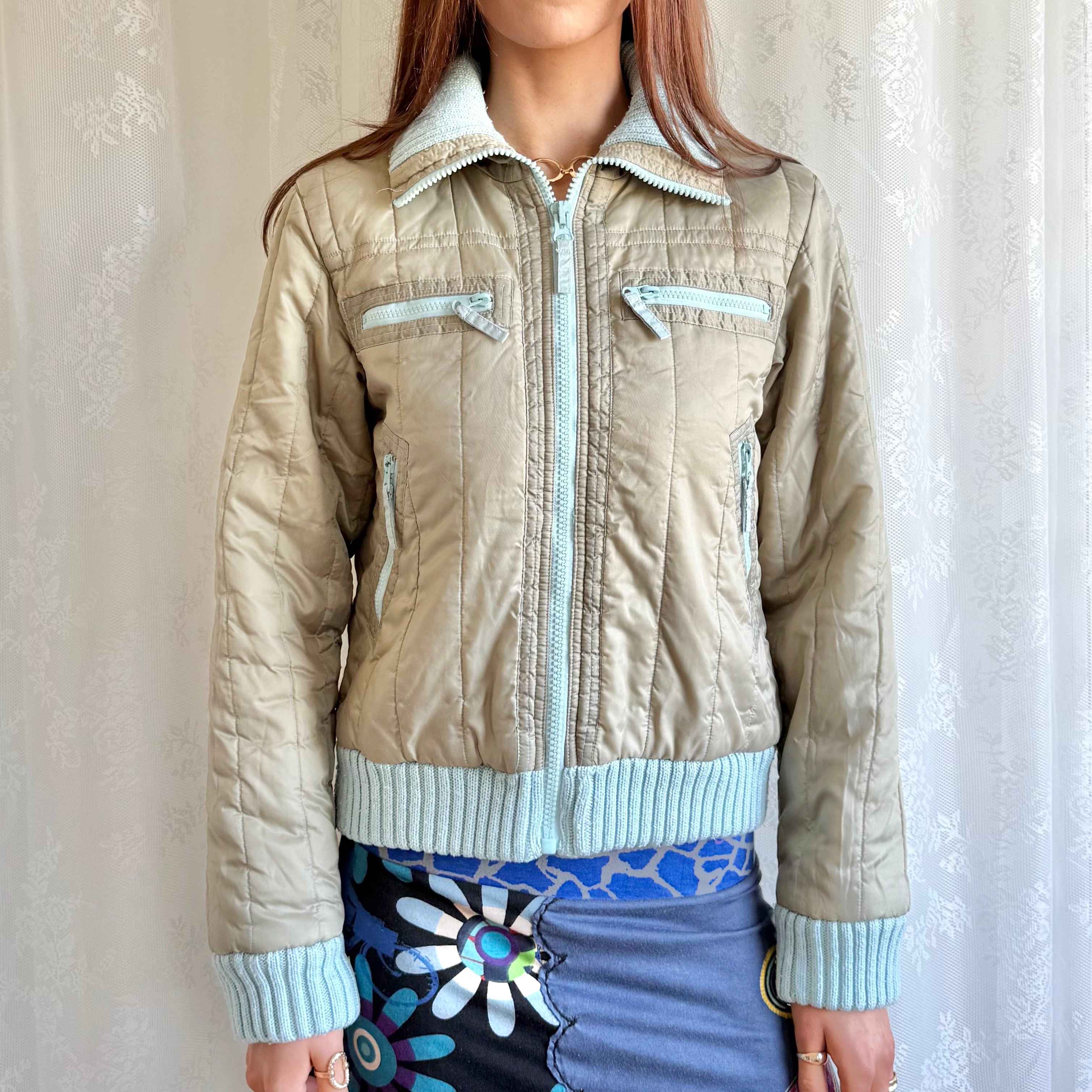 Zip Puffer Jacket - Size S