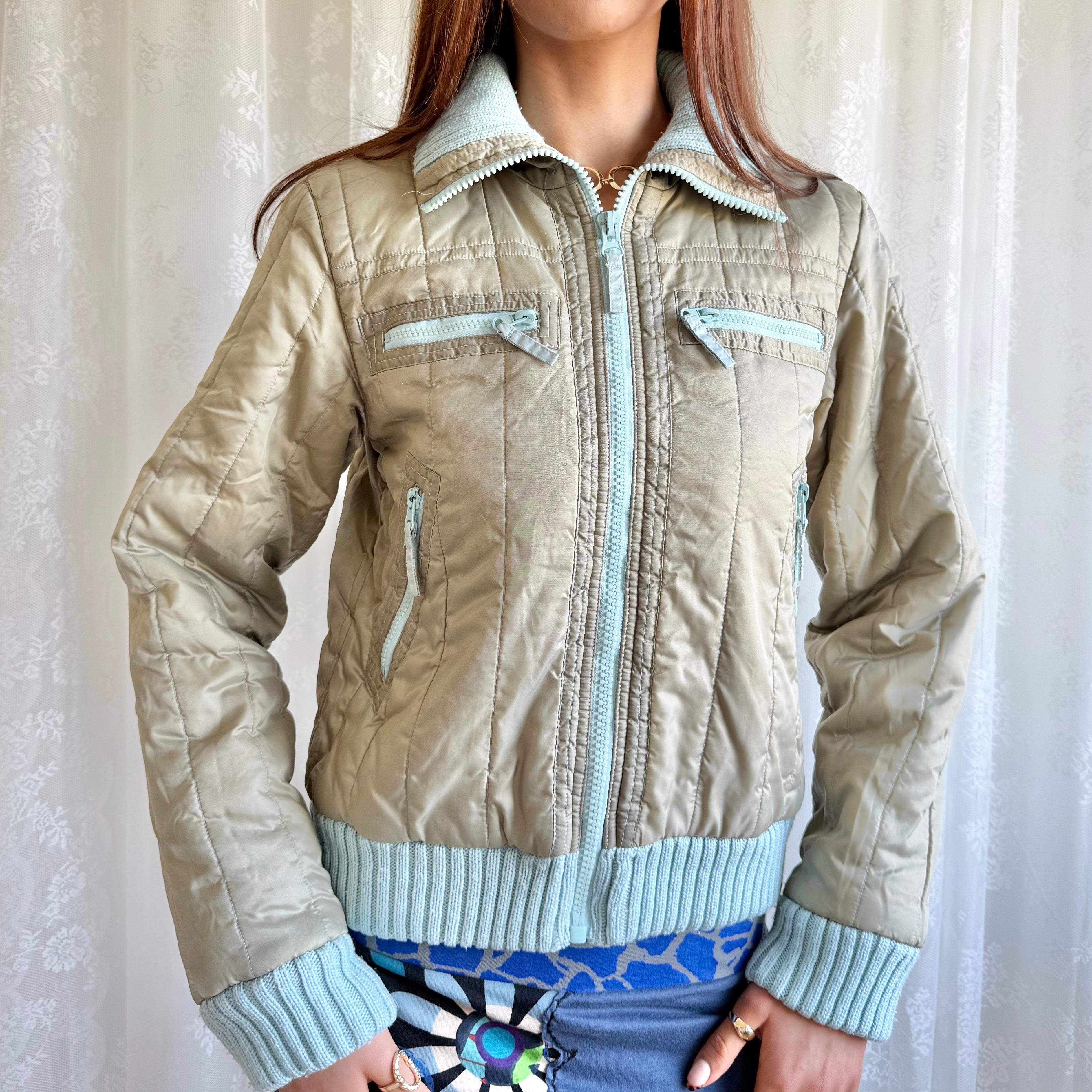 Zip Puffer Jacket - Size S