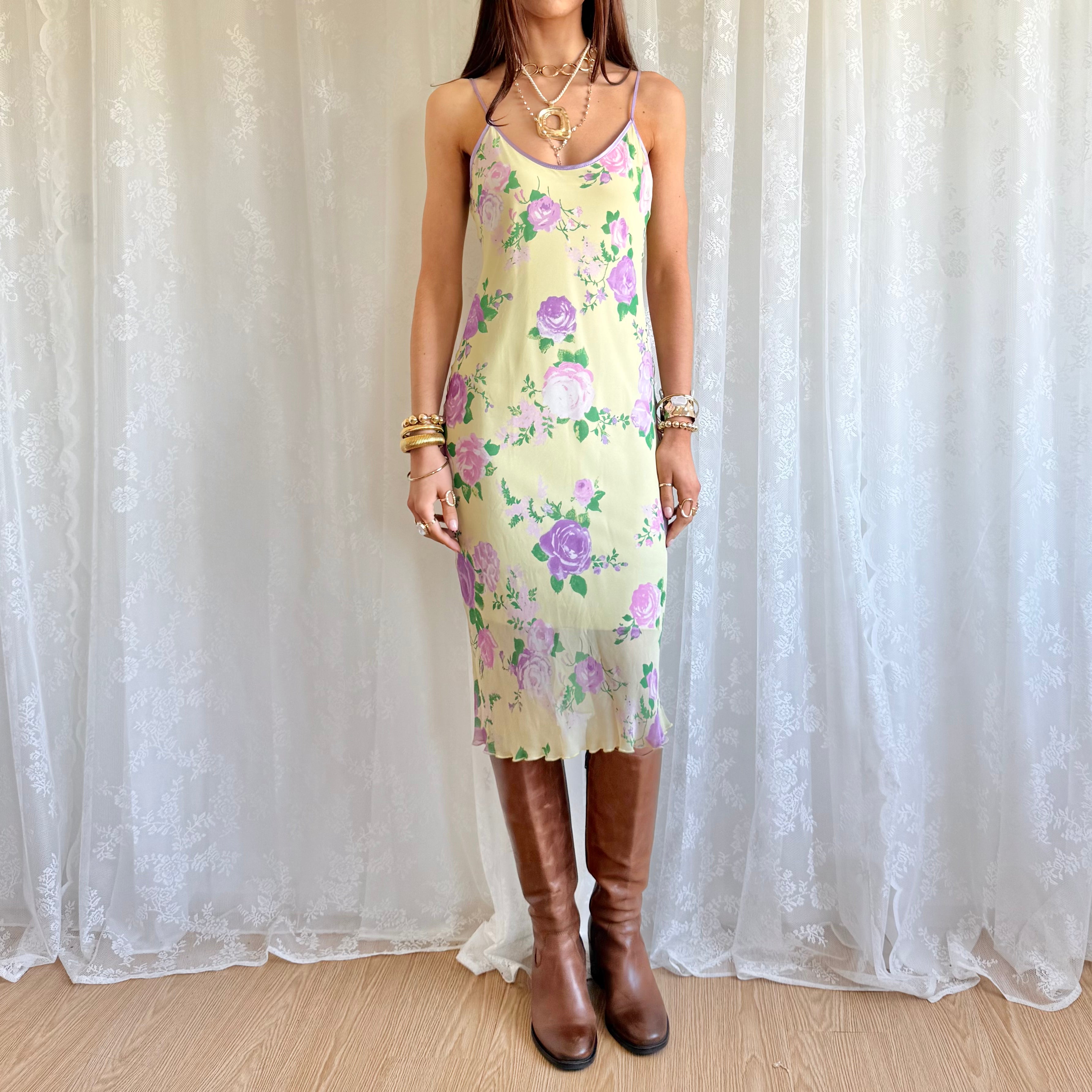 Floral Midi Dress - Size M