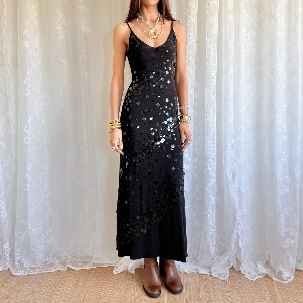 Sequin Maxi Dress - Size M