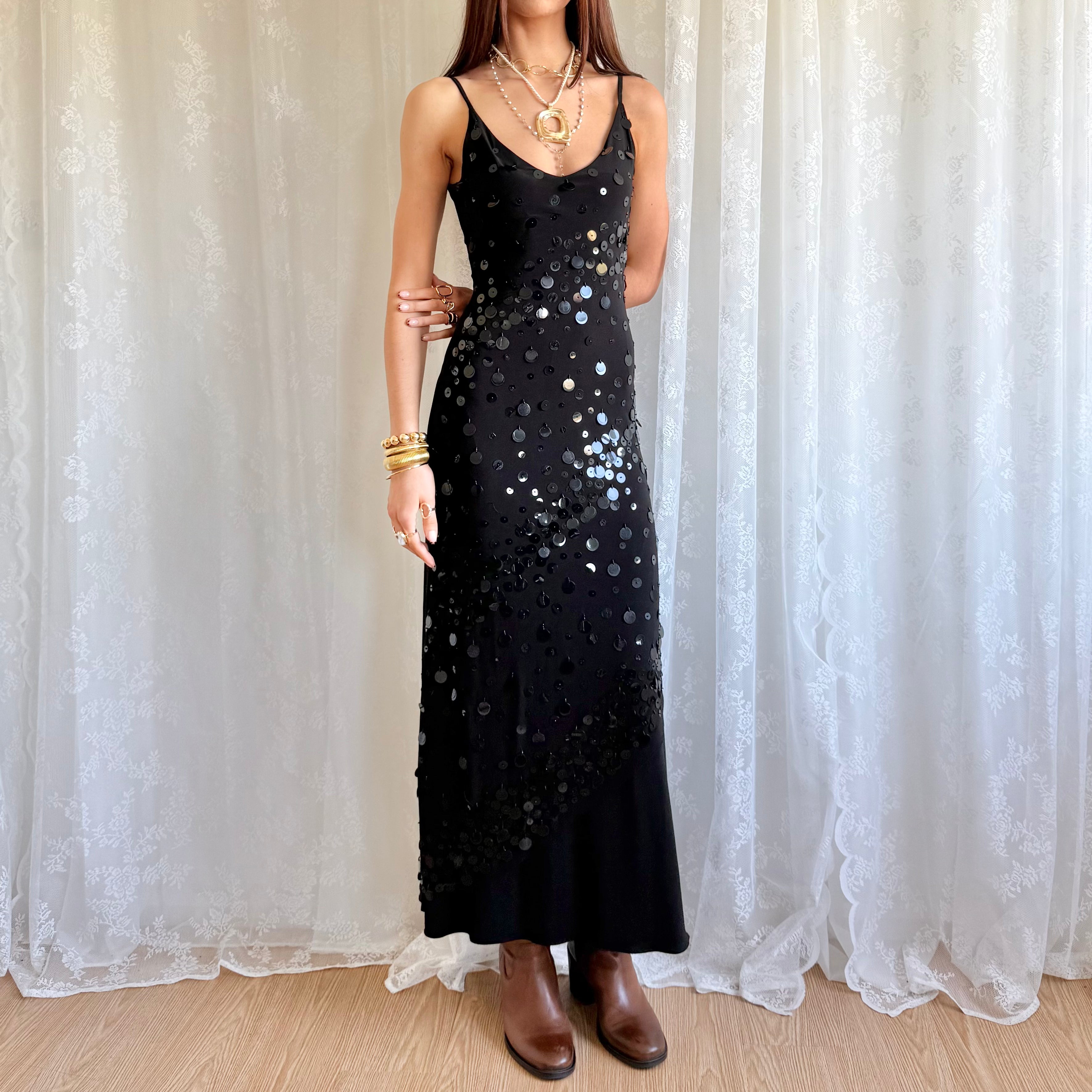 Sequin Maxi Dress - Size M