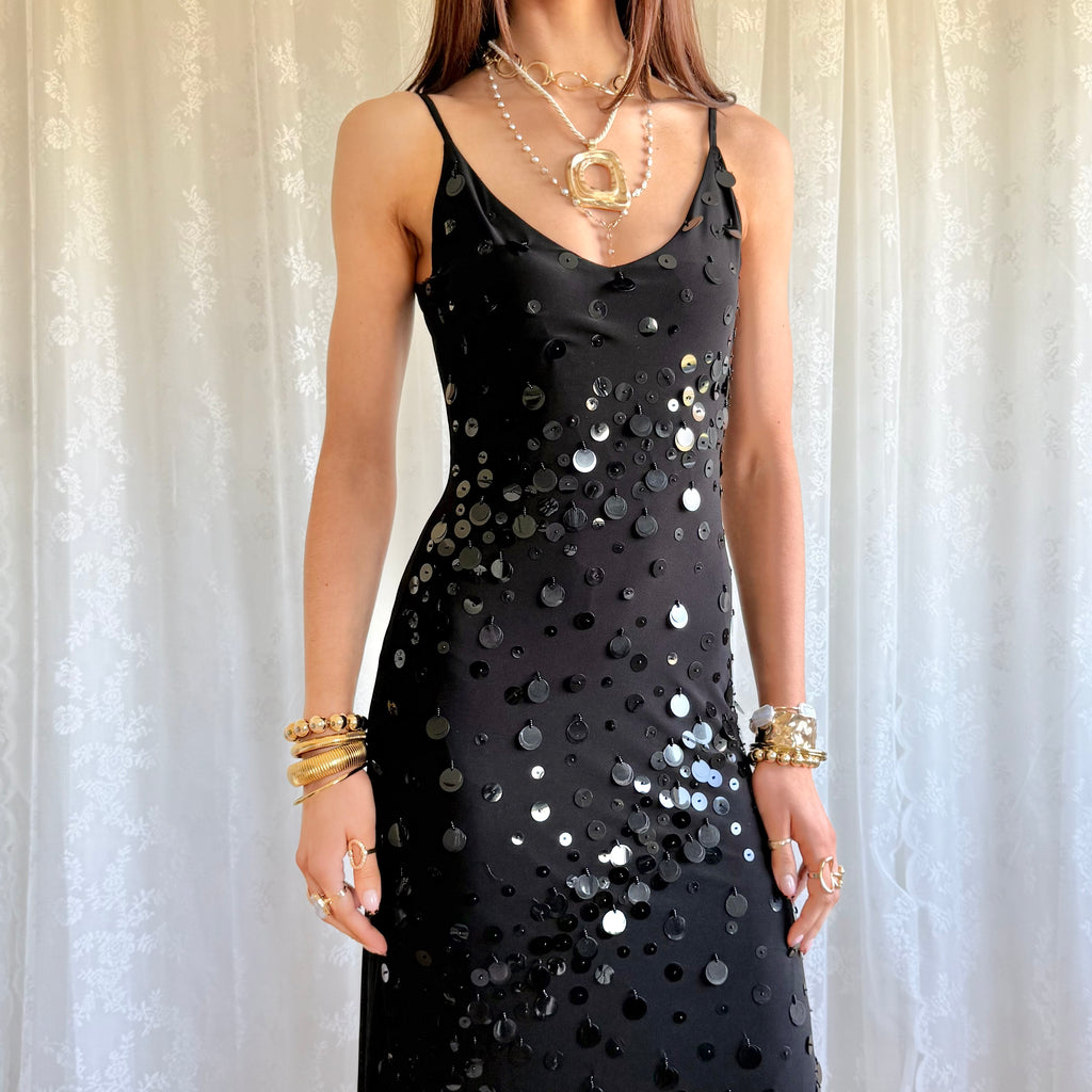 Sequin Maxi Dress - Size M