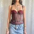 Polka Dot Lace Cami - Size M