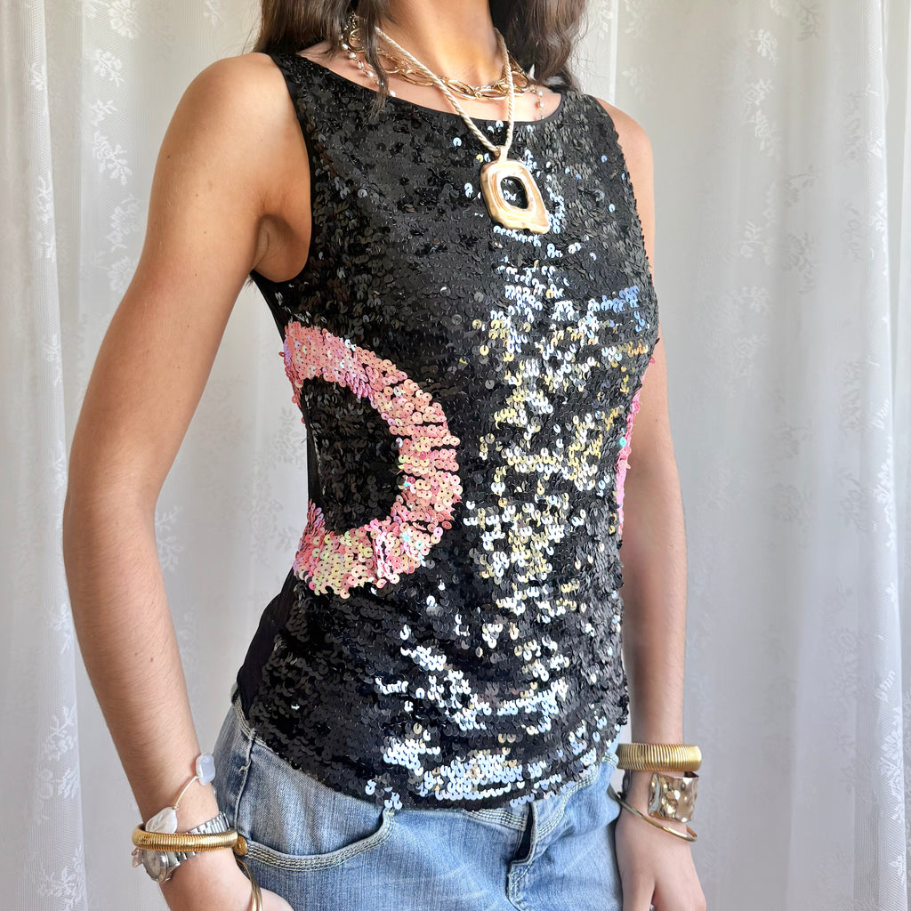 Sequin Crop Top - Size M