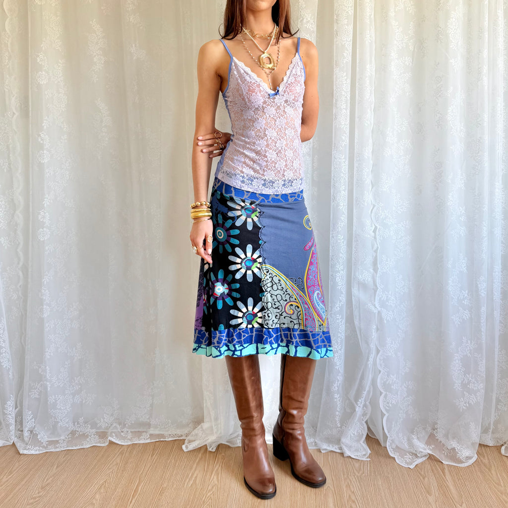 Desigual Asymmetric Midi Skirt - Size S
