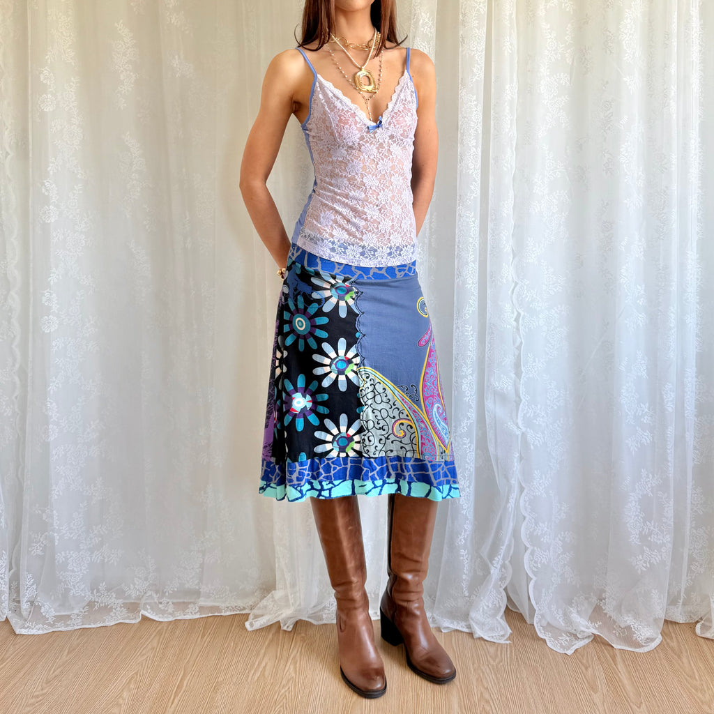 Desigual Asymmetric Midi Skirt - Size S