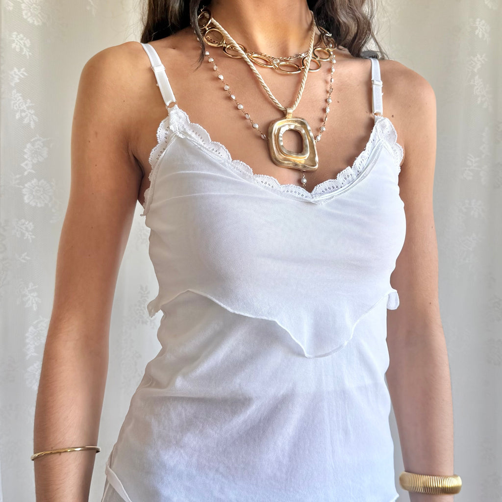 Mesh Asymmetric Cami - Size M