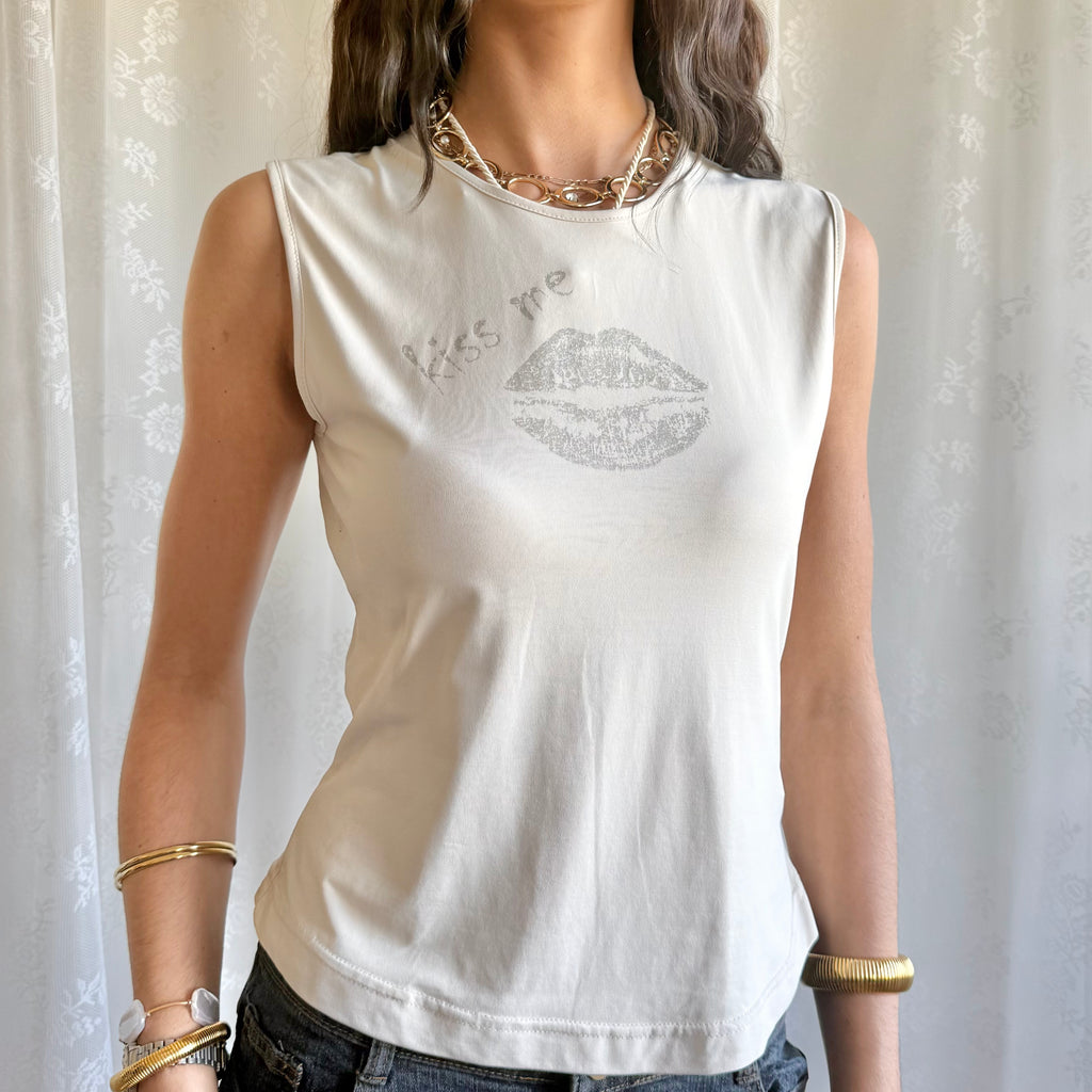 Graphic Crop Top - Size L