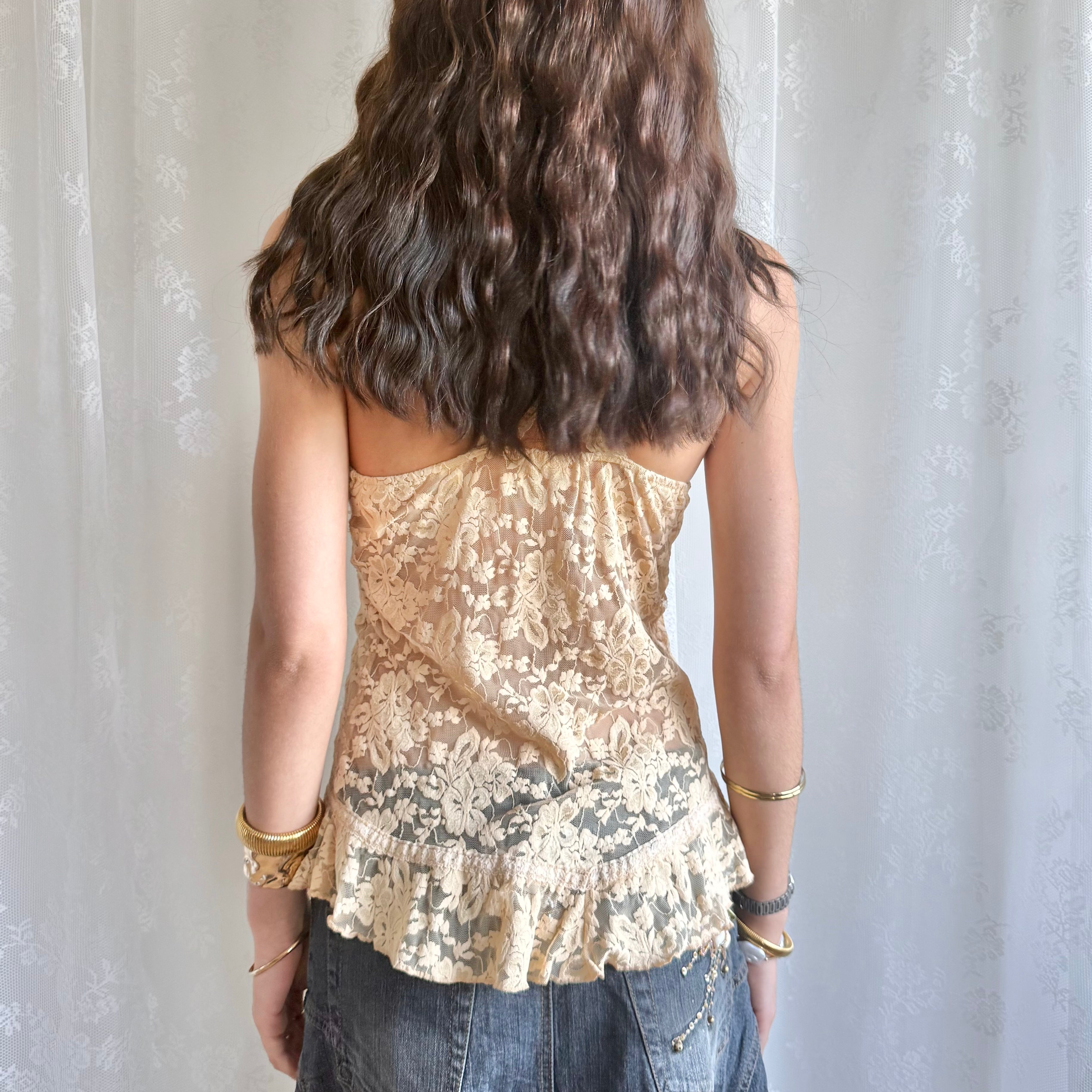 Lace Sequin Cami - Size M