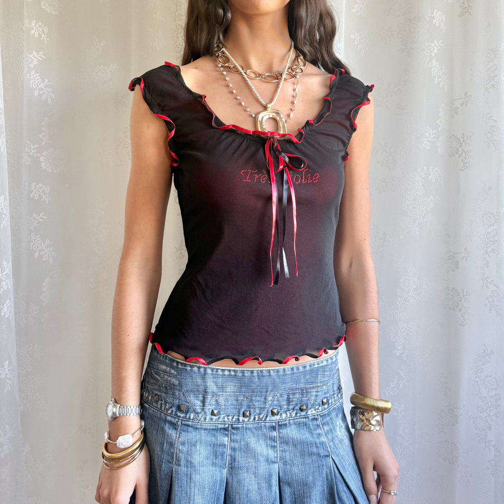 Intimissimi Mesh Crop Top - Size S