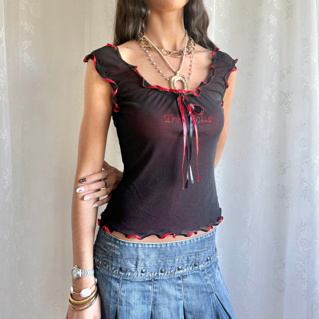 Intimissimi Mesh Crop Top - Size S