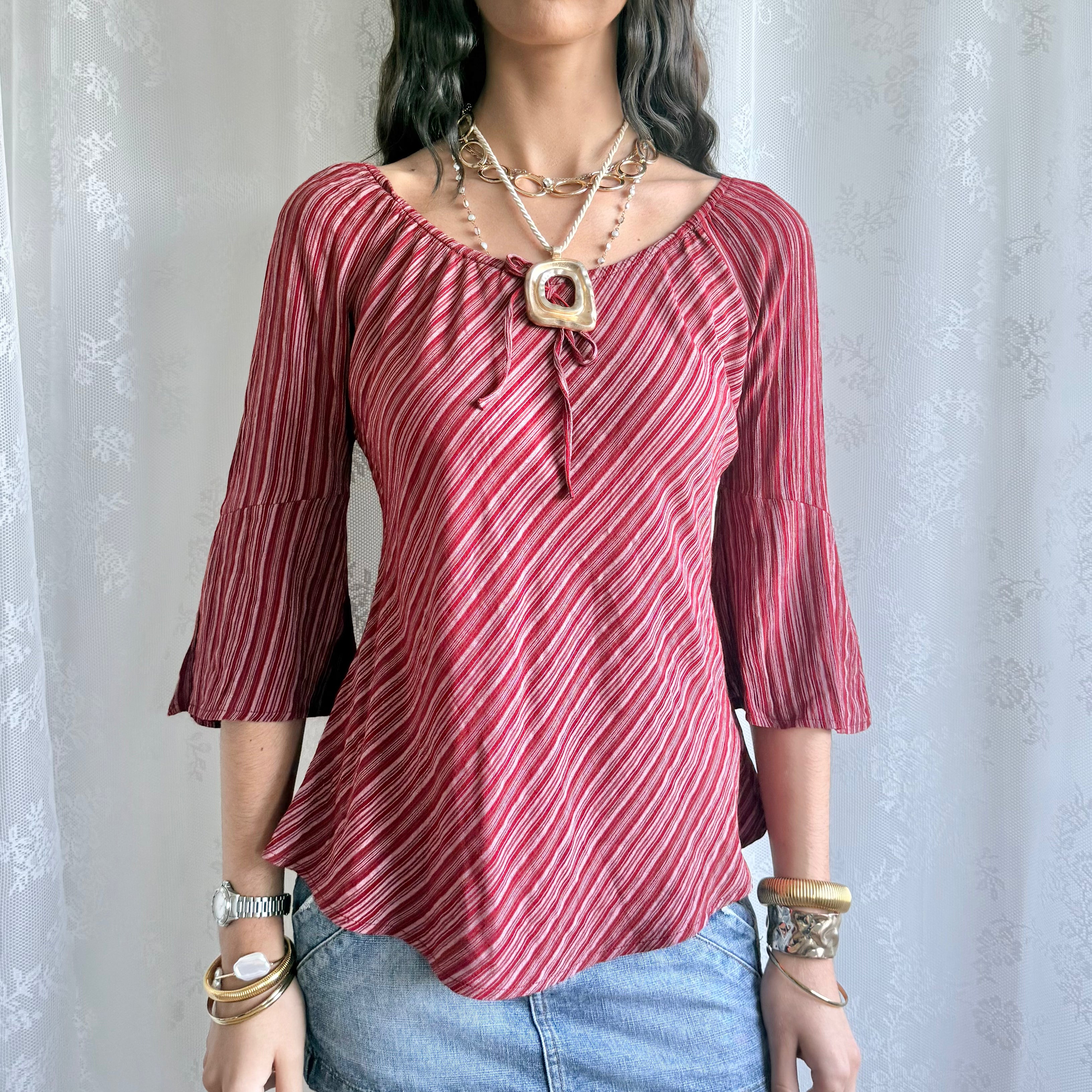 Pimkie Flared Sleeve Top - Size M