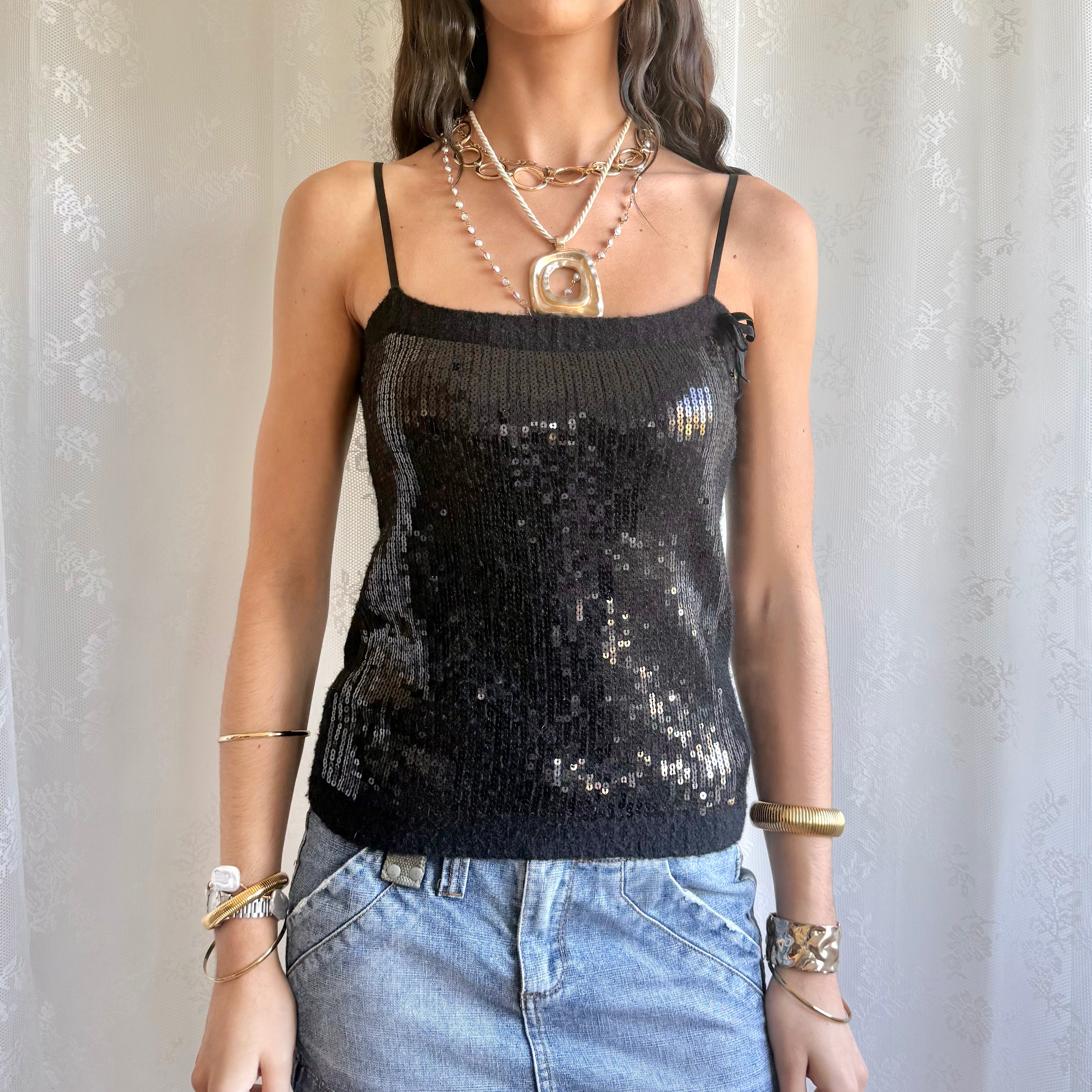 Sequin Knit Cami - Size M