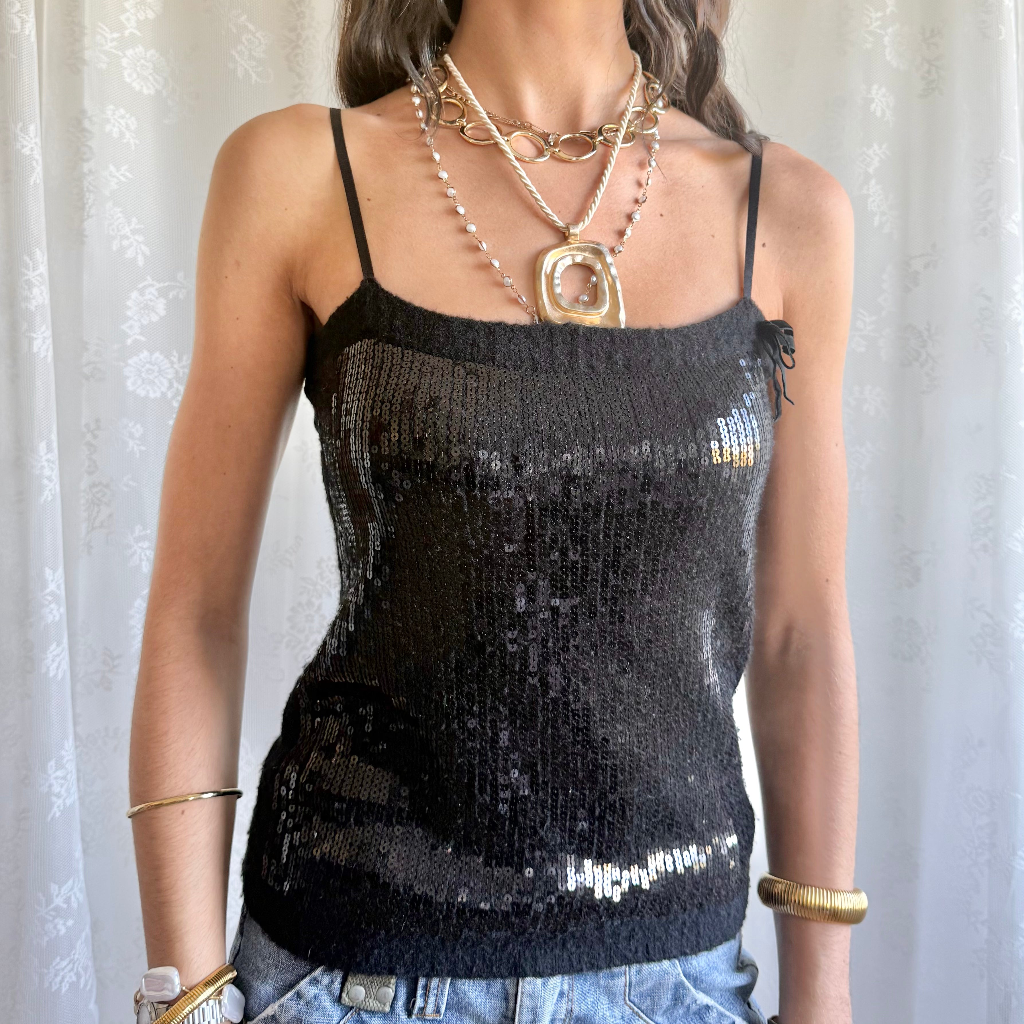 Sequin Knit Cami - Size M