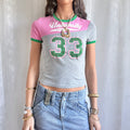 Graphic Crop Top - Size S