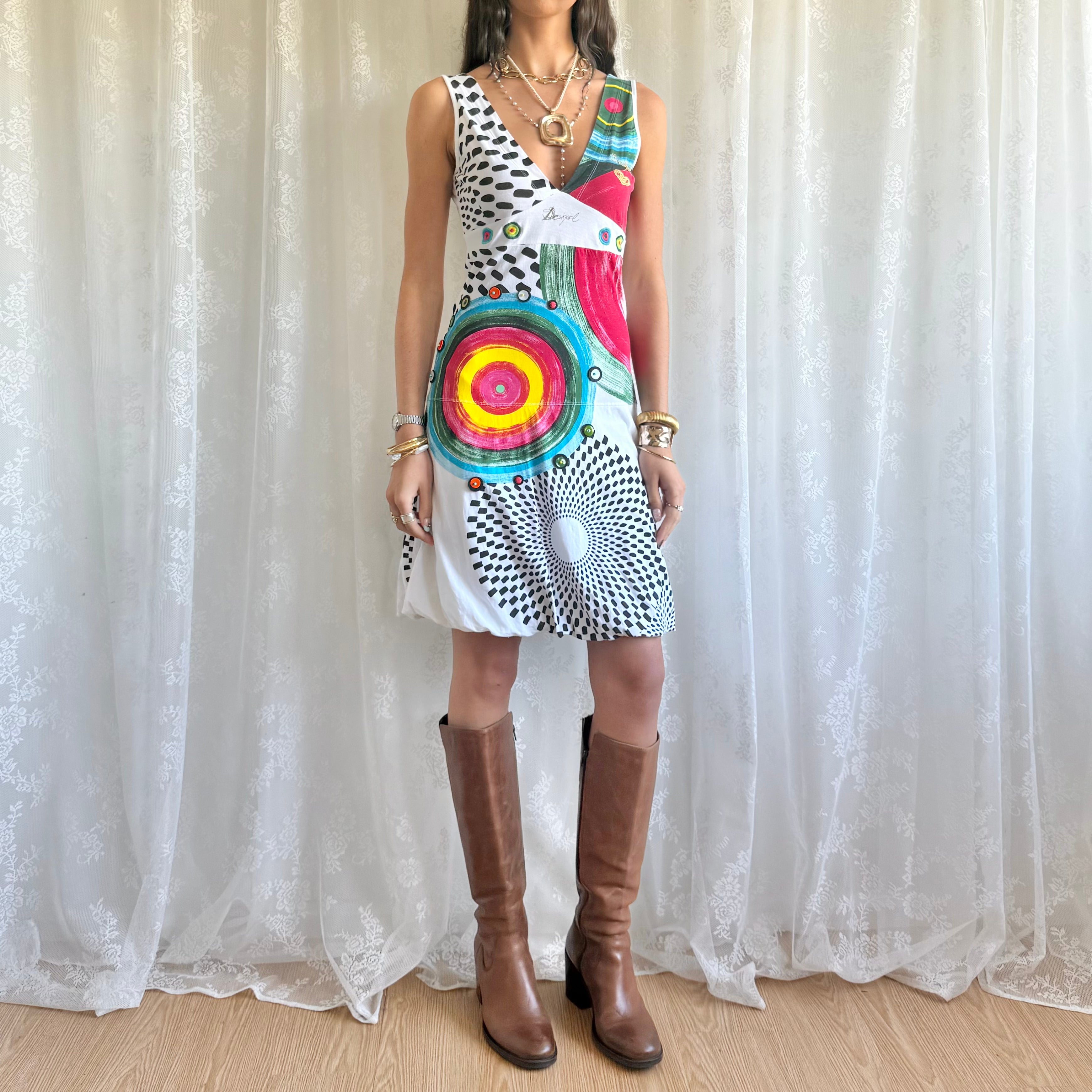 Desigual Graphic Midi Dress - Size S