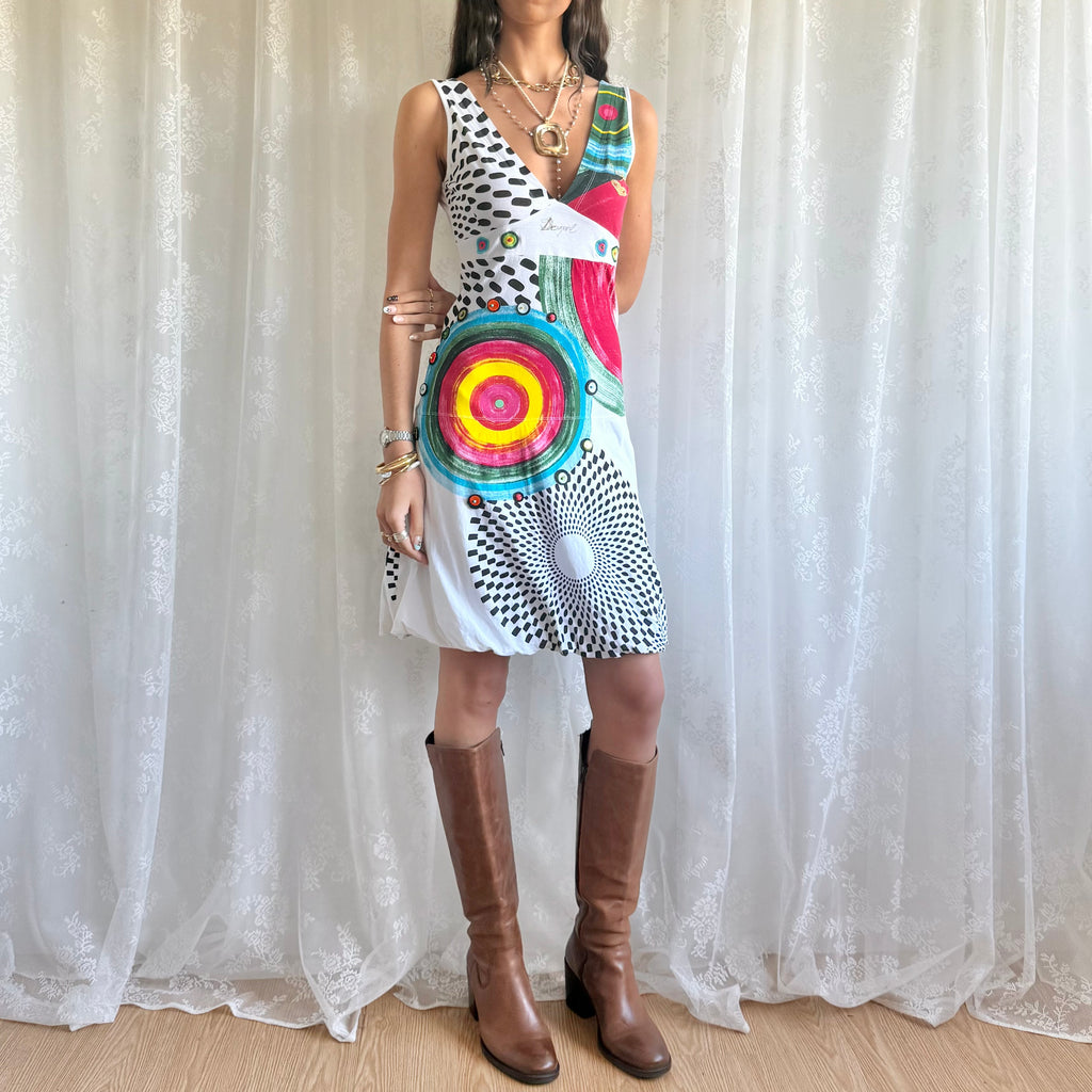 Desigual Graphic Midi Dress - Size S
