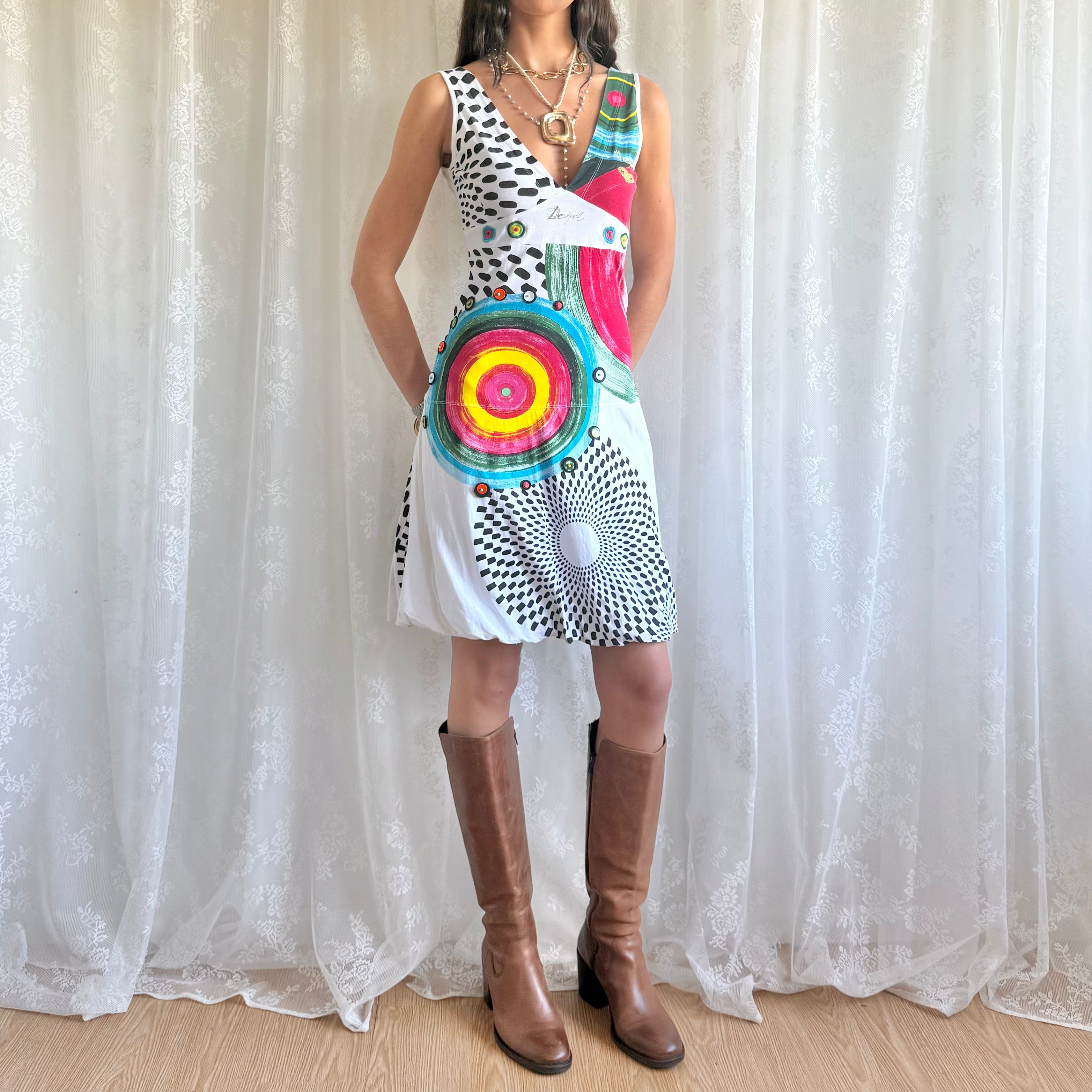 Desigual Graphic Midi Dress - Size S