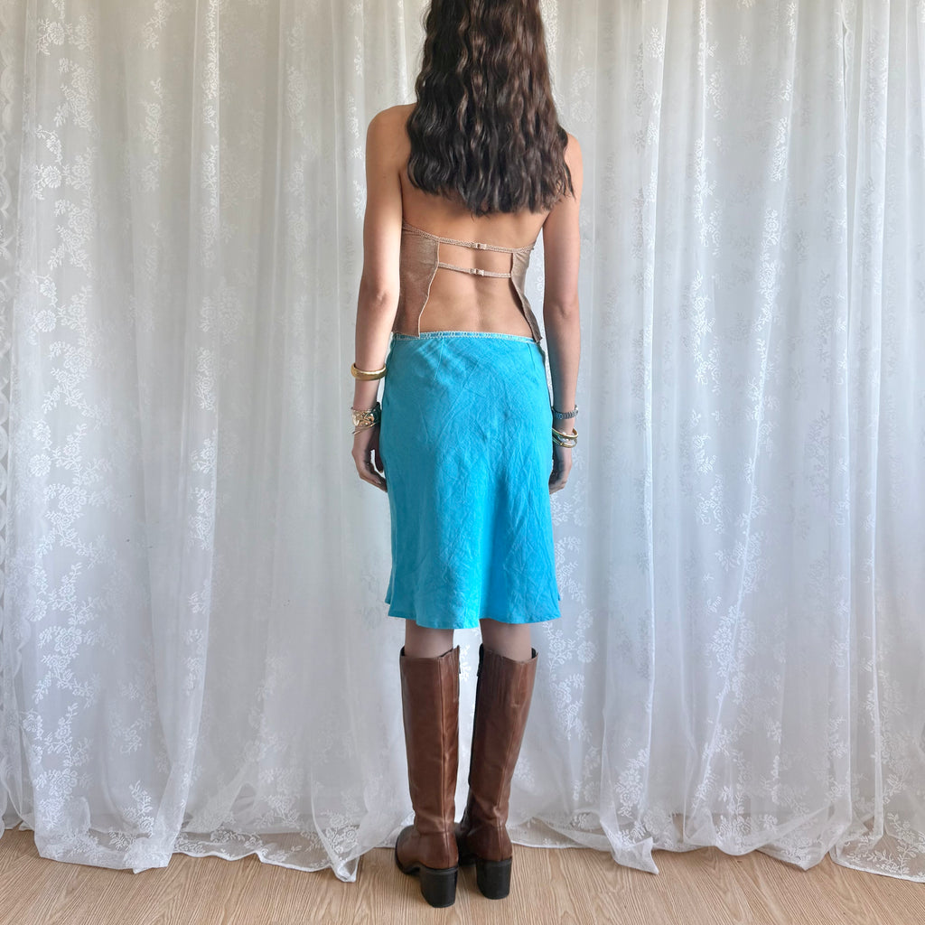 Linen Midi Skirt - Size S