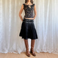 Floral Corsage Midi Skirt - Size M