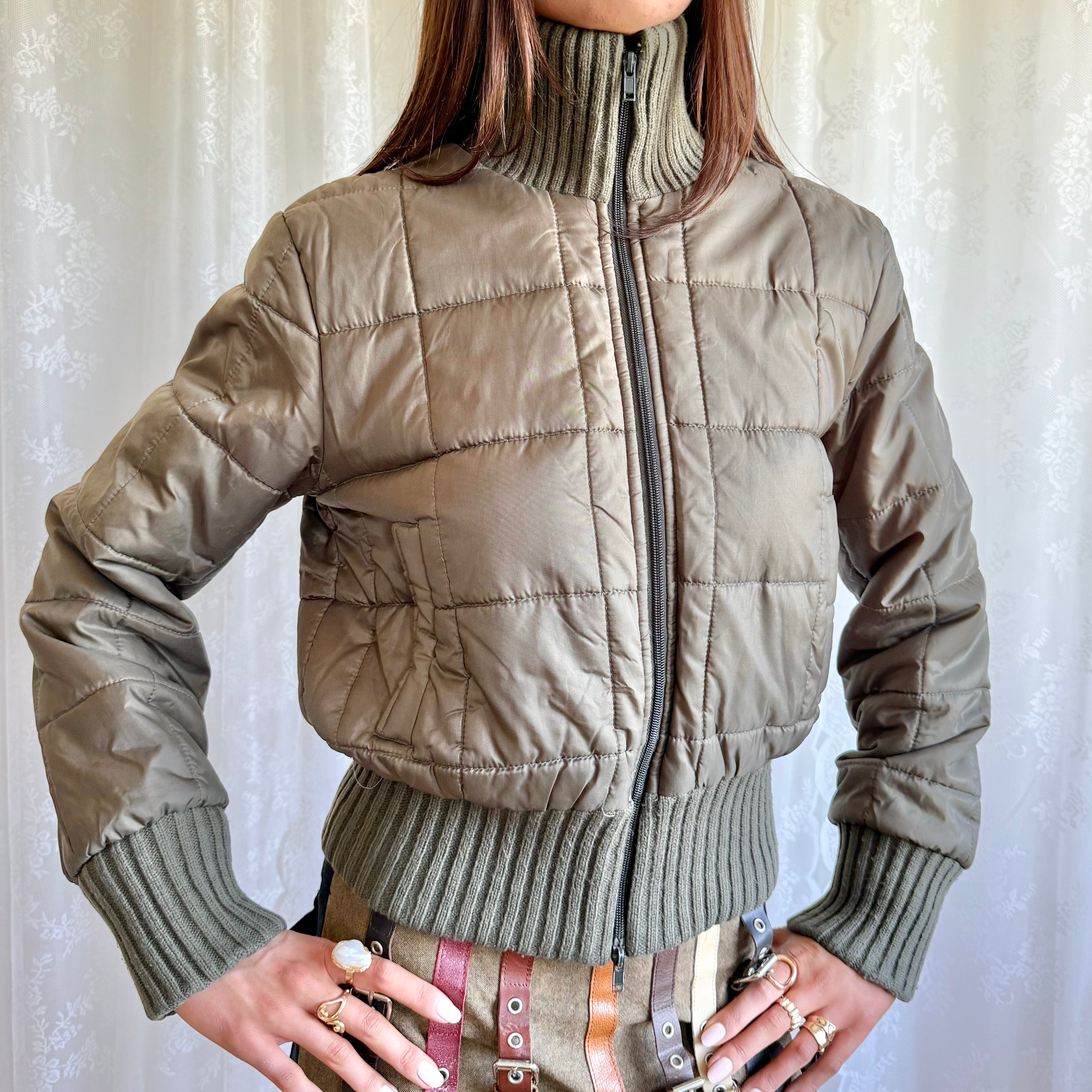 Zip Puffer Jacket - Size M
