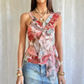 Patterned Asymmetric Cami - Size XS
