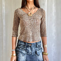 Leopard Crop Top - Size M