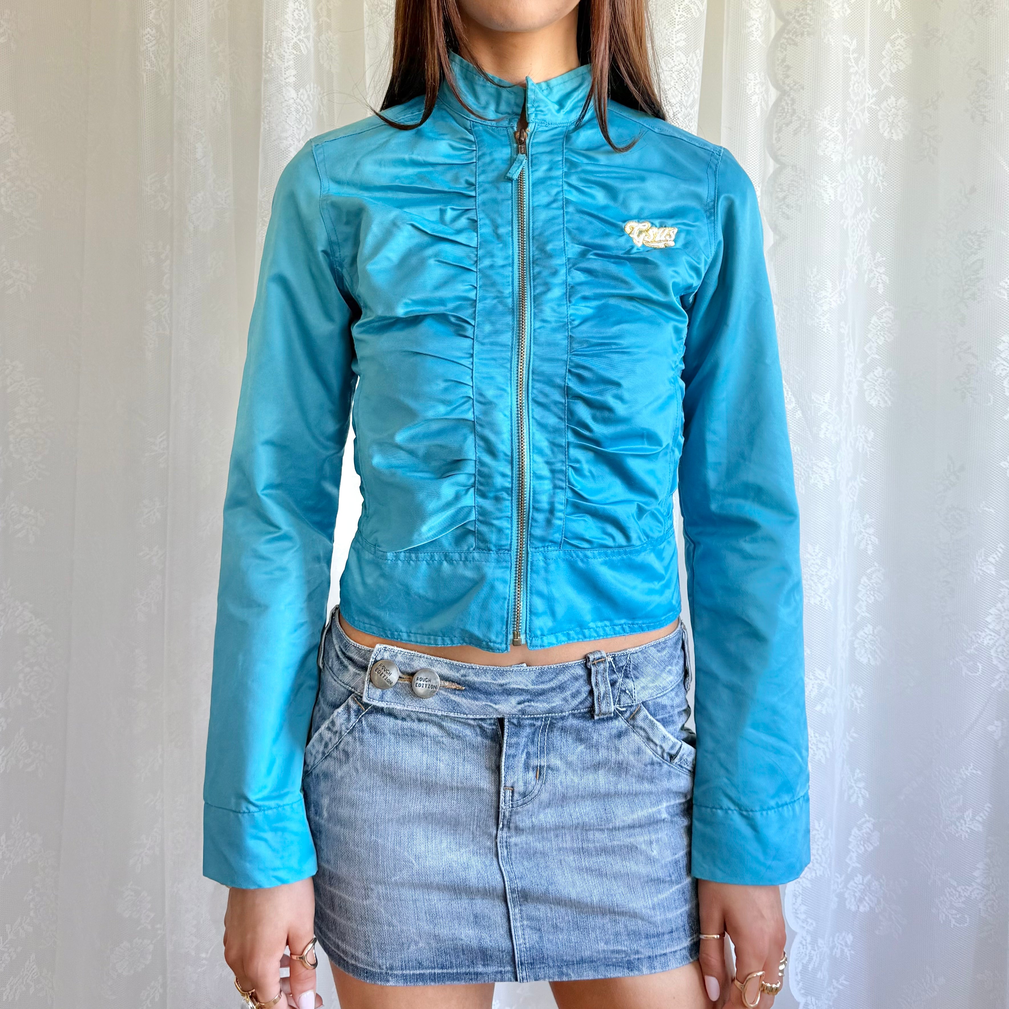 Ruched Zip Jacket - Size S