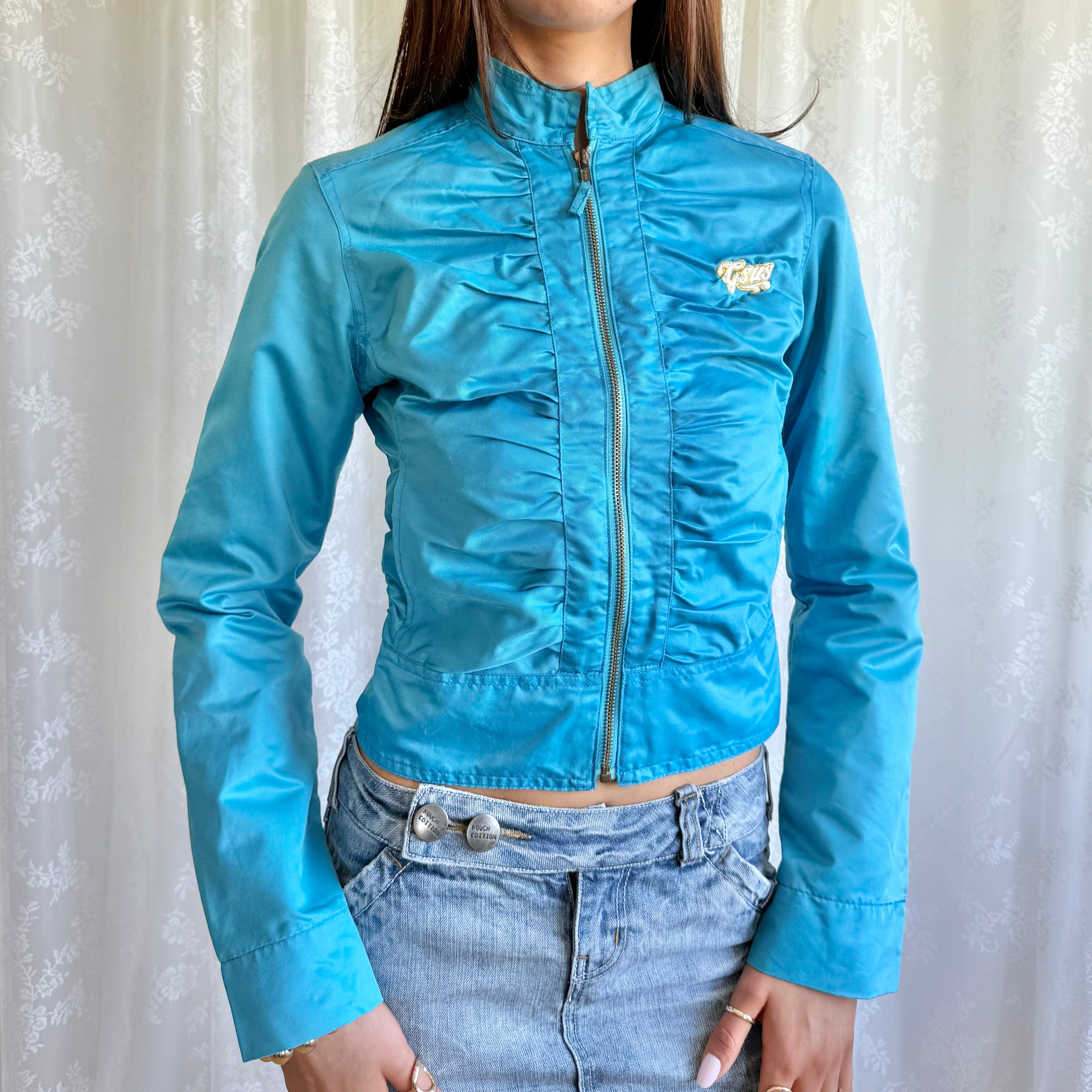 Ruched Zip Jacket - Size S