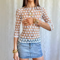 Crochet Beaded Jumper - Size S