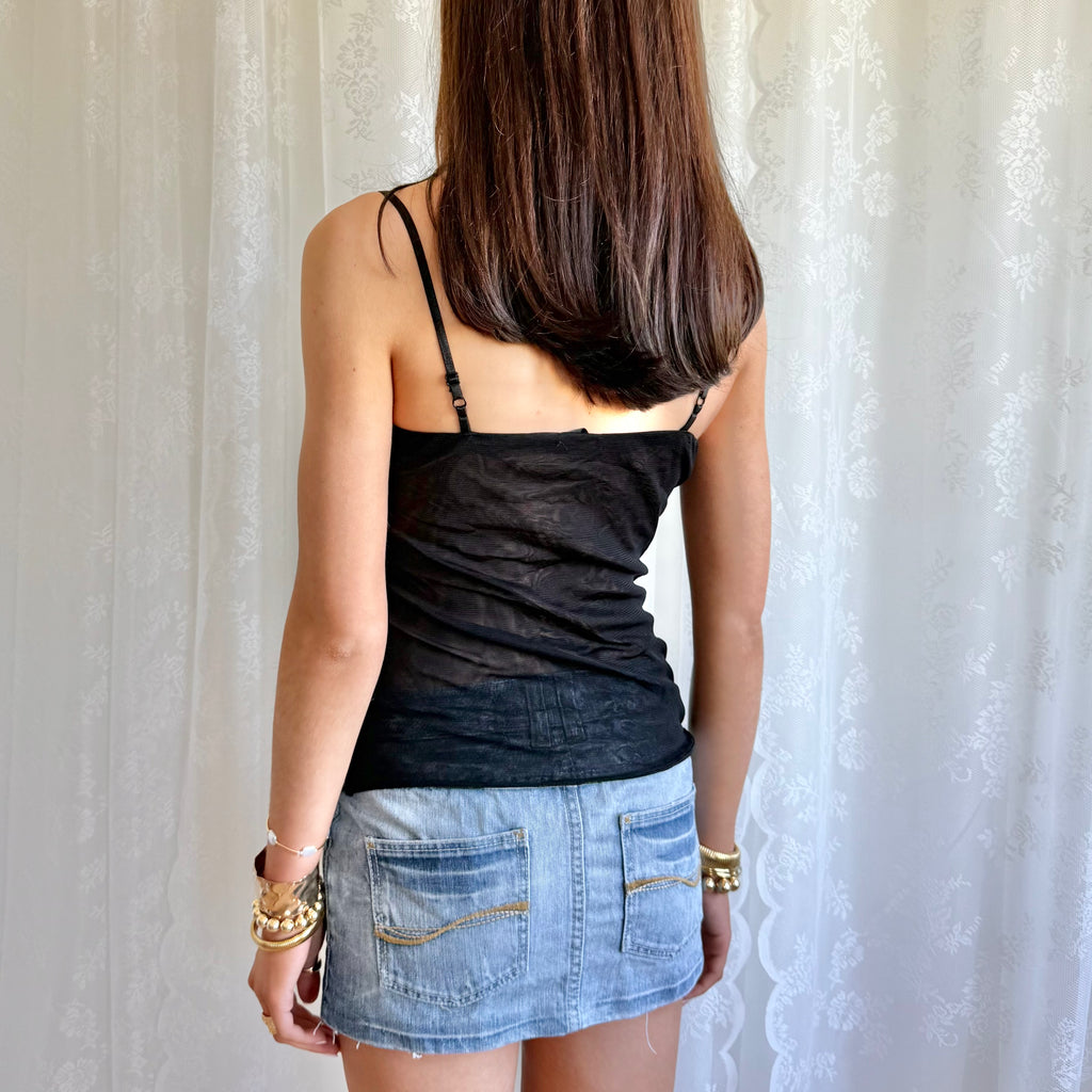 Sequin Mesh Cami - Size L