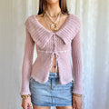 Mohair Knit Button Cardigan - Size S