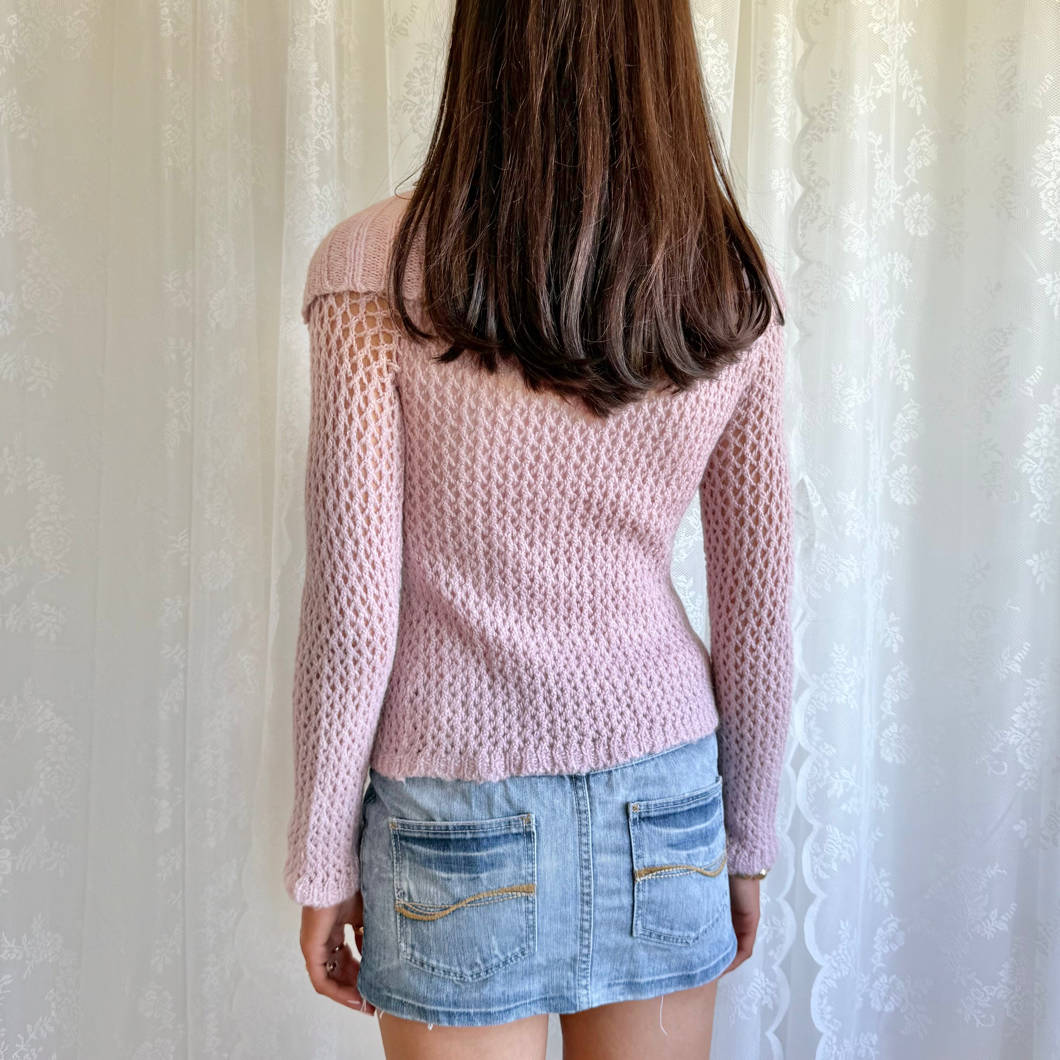 Mohair Knit Button Cardigan - Size S