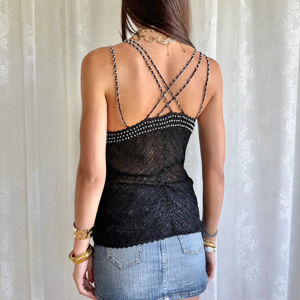 Crochet Beaded Cami - Size M