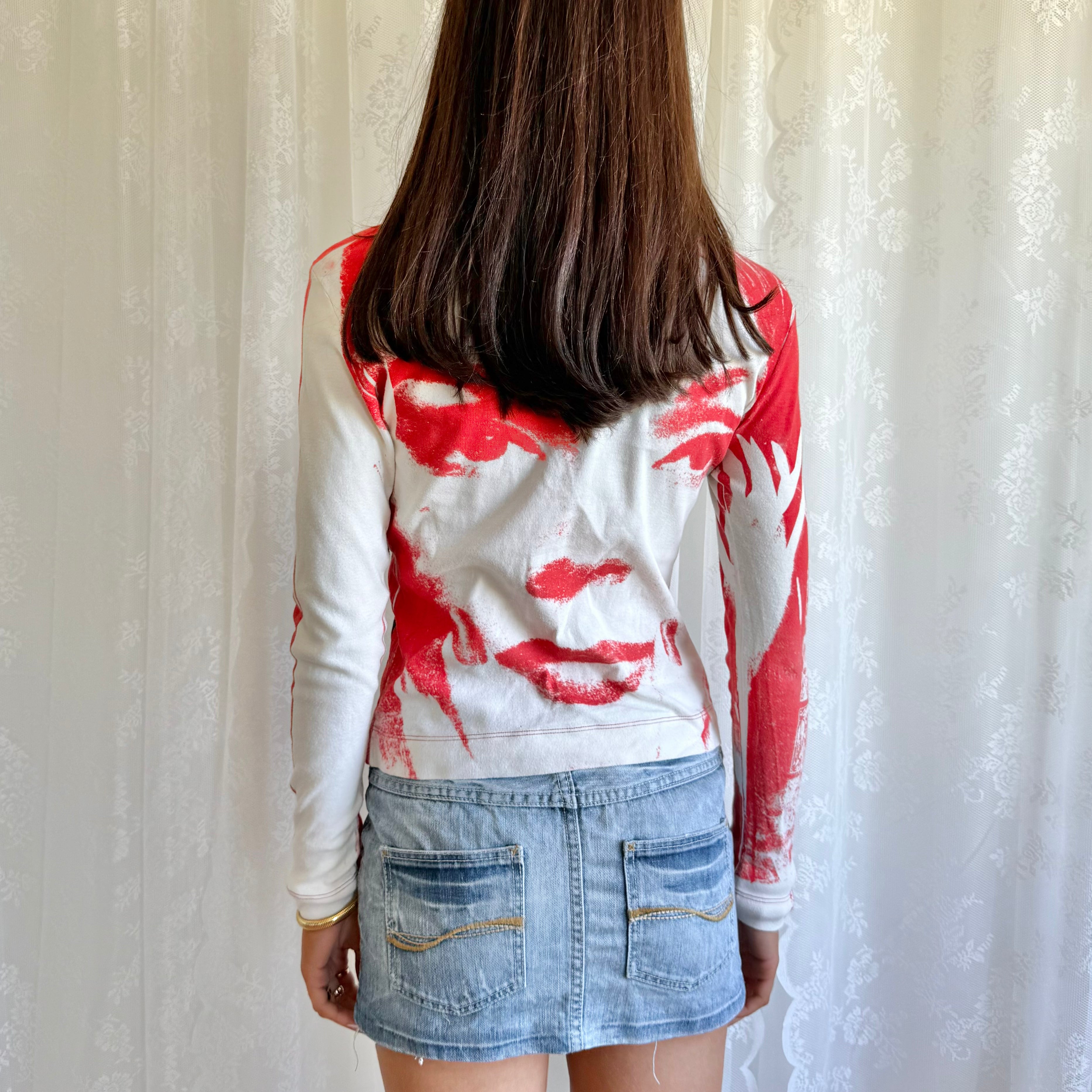 Miss Sixty Graphic Long Sleeve Top - Size L