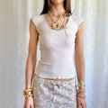 Pointelle Crop Top - Size S