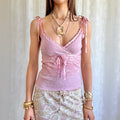 Knit Lace Tie Cami - Size S